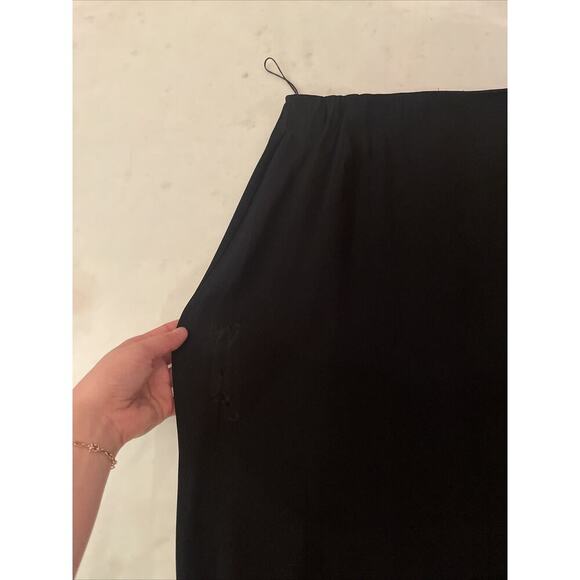 Ralph Lauren Collection Purple Label Black Maxi Skirt Satin Crepe Pencil 4 $1690 - Picture 9 of 15